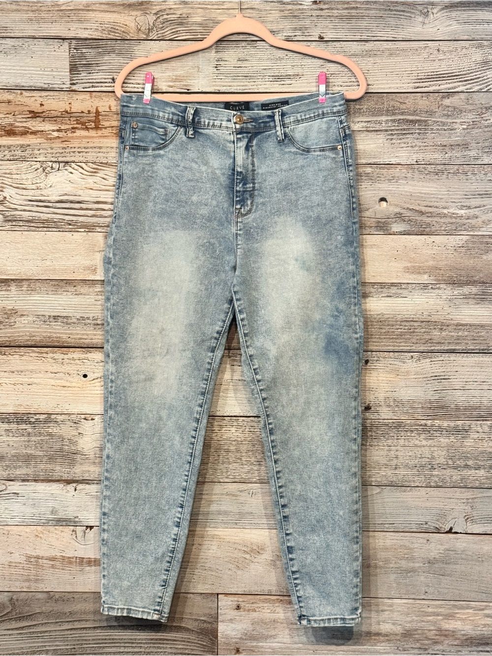 NWT Light Blue Acid-Wash High-Rise Stretch Jeggings